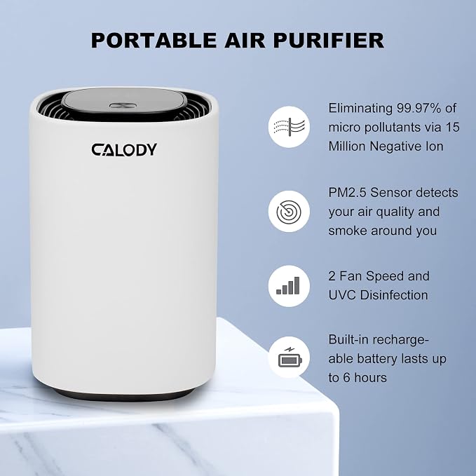 Calody Air Purifiers for Bedroom Home, Car air purifier Ionizer, 15 Million - Image 5