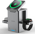 LOBKIN 3 in 1 Charging Station, Qi2 15W Foldable Intelligent Fast Wireless by LOBKIN