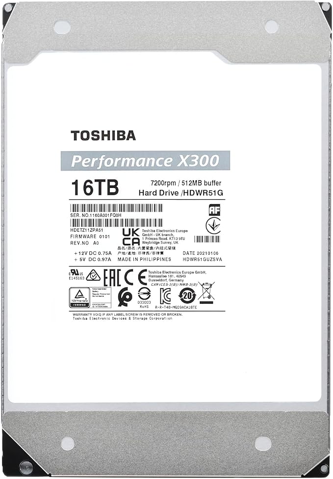 Toshiba X300 16TB Performance & Gaming 3.5-Inch Internal Hard Drive – CMR SATA - Image 5