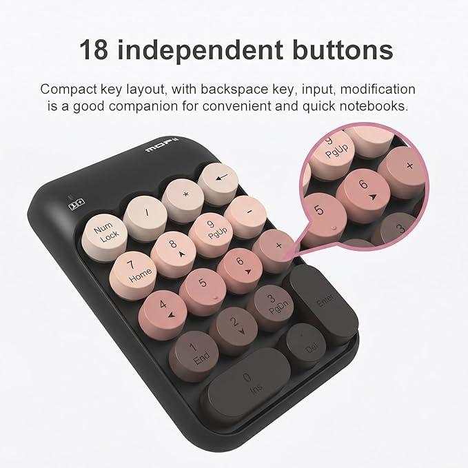 Lomiluskr Cute Wireless Number Keypad - Image 5