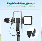 ULANZI TT88 Magnetic Tripod for iPhone, 2-in-1 Phone Clip & Dual Cold Shoe - Image 8