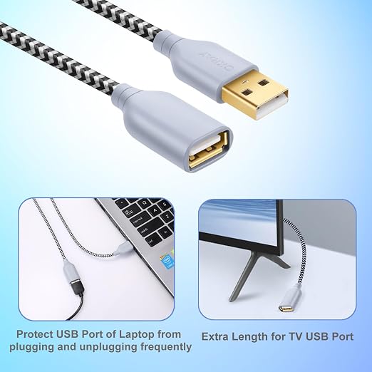 OKRAY White USB Extension Cable - Image 6