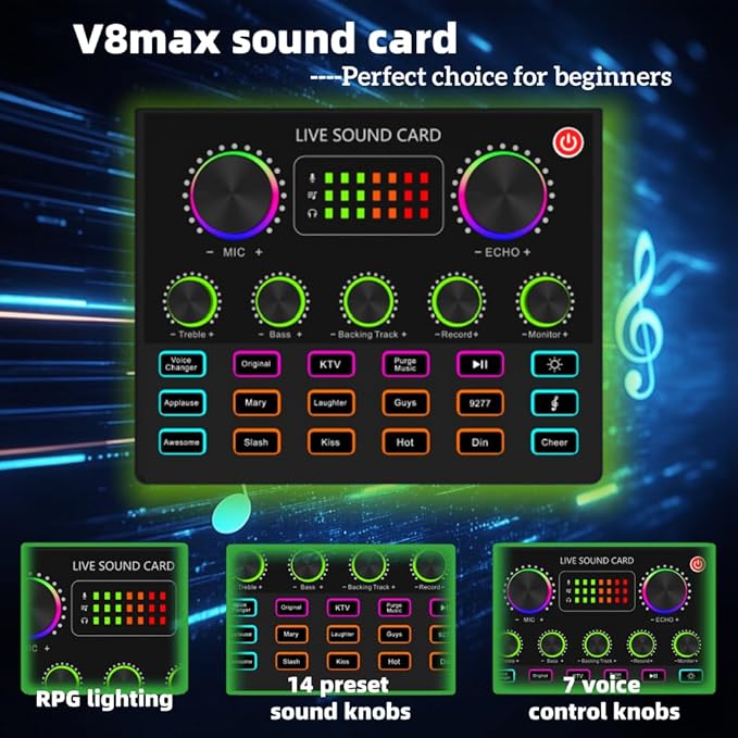 sktome Podcast Equipment Bundle, V8max Voice Changer - Image 6