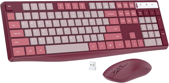 Wireless Keyboard and Mouse Combo, Lovaky 2.4G Full-Sized Ergonomic Keyboard by LovakyOfficeExpert