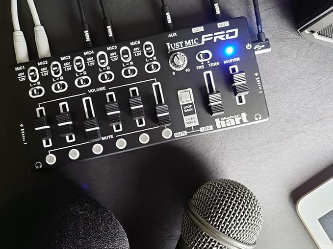 Maker hart Just Mic Multitrack Workstation /6 Mic IN-Mic Power/1 Stereo IN/4 - Image 6