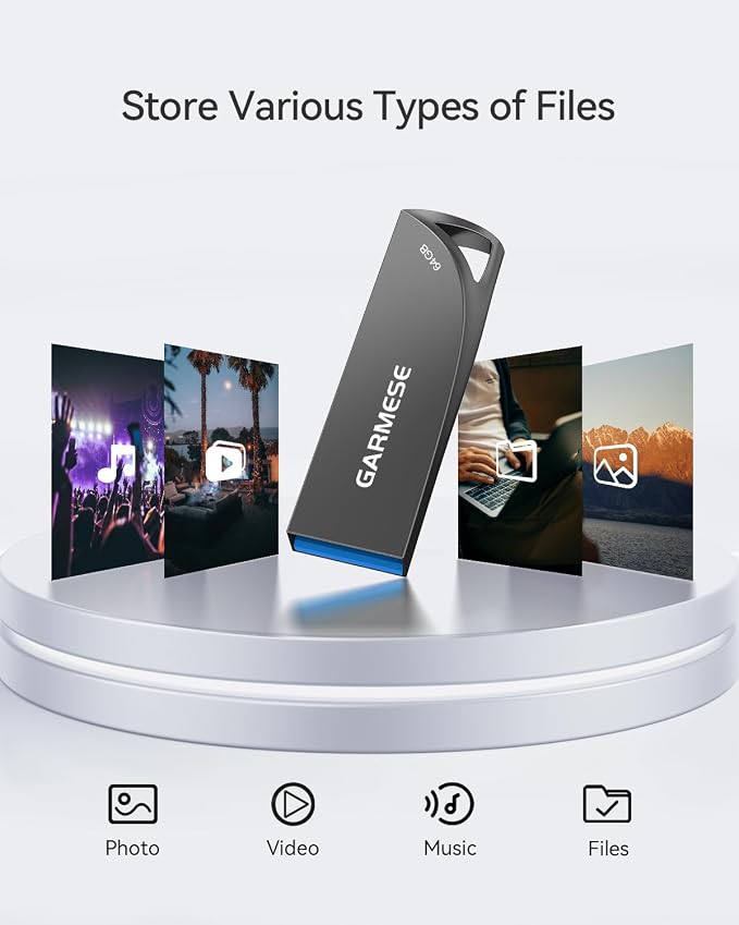 64GB USB 3.0 Flash Drive, Waterproof Metal USB Memory Stick, Slim Thumb Drive - Image 4