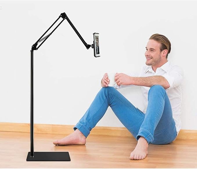 Tablet Floor Stand, Overhead Bed Phone Stand Angle Height Adjustable Holder - Image 5