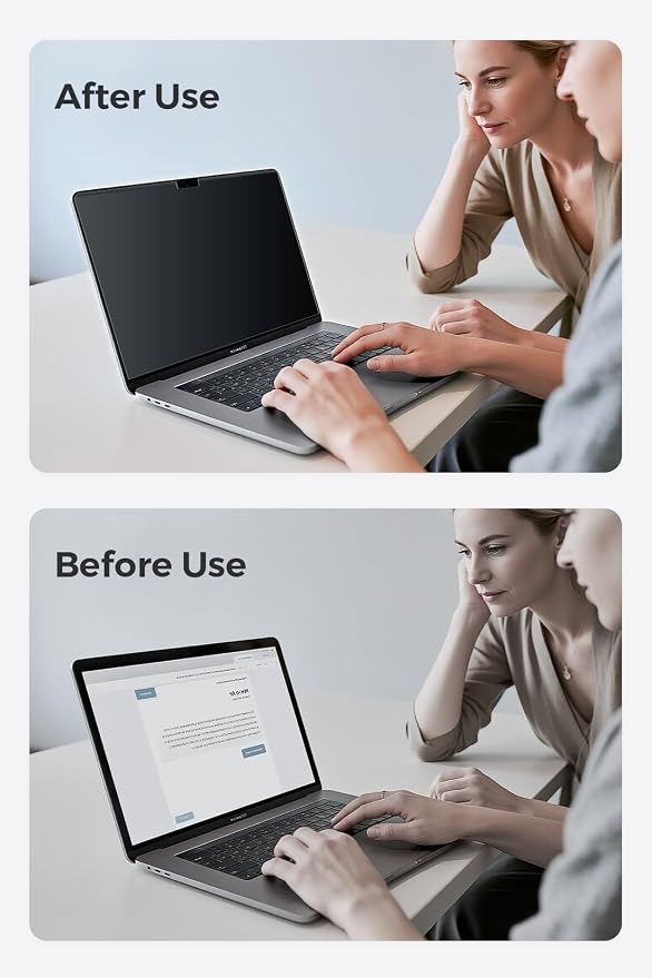 Magnetic Privacy Screen for MacBook Air 13 & 13.6 Inch, Removable Washable - Image 7