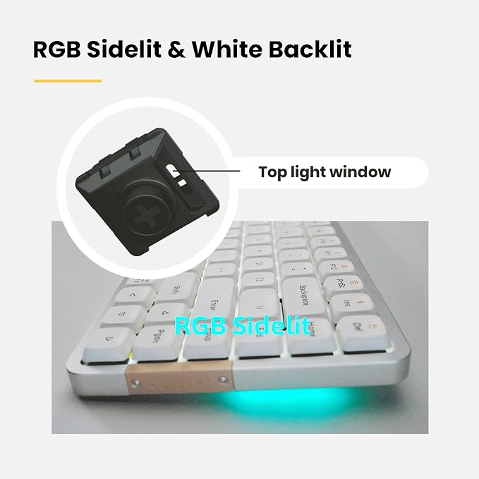 LOFREE Flow Low Profile Mechanical Keyboard, 100 Keys Rechargeable Wireless - Image 5