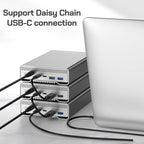 Avolusion PRO-G1 Series 12TB USB 3.2 Gen 2 USB-C External Hard Drive w/USB HUB - Image 4