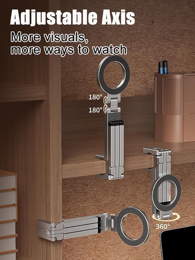 Magnetic Tripod for iPhone, Foldable and Triangular Fixing Airplane Travel - Image 3