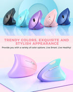 Lekvey Ergonomic Mouse, Vertical Wireless Mouse, Rechargeable 2.4 GHz USB - Image 2