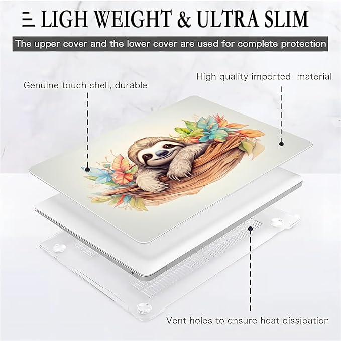 Compatible with MacBook Air 13.3 13.6 Inch Case 2022 2021 2020 2019 Plastic - Image 2