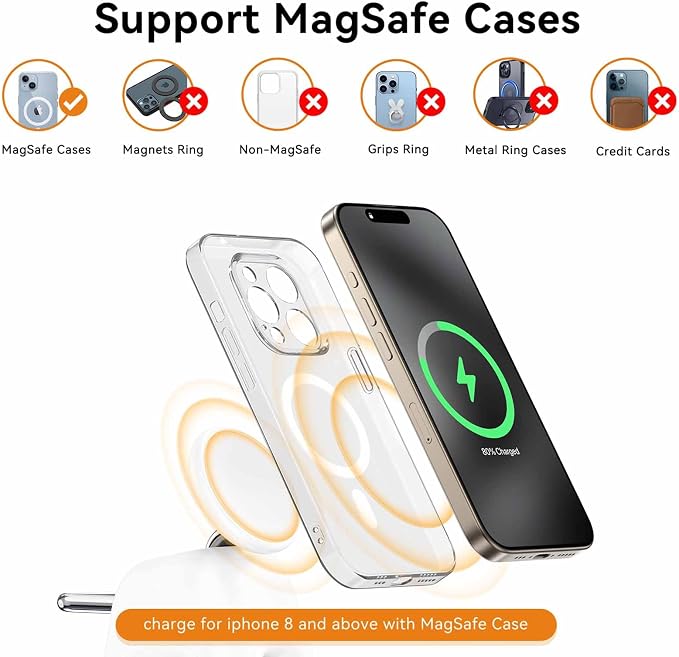 2025 Magnetic Wireless Charging Station, 15W Mag-Safe Charger Stand - Image 6
