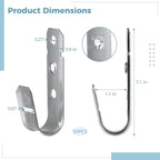 OMISTAR 50 PCS Cable Support J Hooks, 3/4 in Cable Management Brackets - Image 4