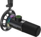 FIFINE USB Gaming Microphone, RGB Dynamic Mic by FIFINE