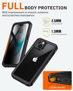 Lanhiem for iPhone 15 Privacy Case, Waterproof Dustproof Shockproof Cases for - Image 6