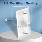 VCE 6-Pack Ethernet Wall Plate, RJ45 CAT6 Wall Plate - Image 2