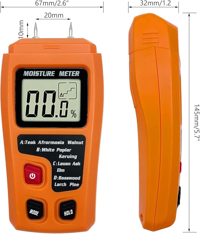 Digital Wood Moisture Meter Wood Humidity Tester Hygrometer Timber Damp - Image 5