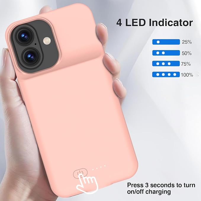 GIN FOXI Battery Case for iPhone 17, Charging Case Charger 8500mAh Ultra-Slim - Image 6