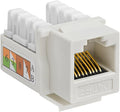 Cmple - RJ45 Keystone Jack 90 Degree Cat5e Keystone Jack Insert Punch Down RJ45 by Cmple