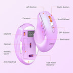 MEETION Wireless Keyboard and Mouse, Full-Sized Cordless Keyboard - Image 3