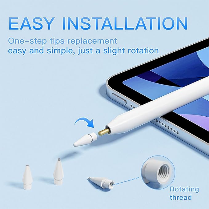 UPDENI Replacement Pencil Tips for Apple Pencil Tips, fine piont Pencil nibs - Image 2