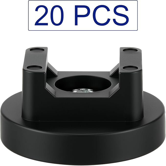 Yookeer 20 Pcs Magnetic Zip Tie Mount Base Black Magnetic Cable Clips Wire - Image 5