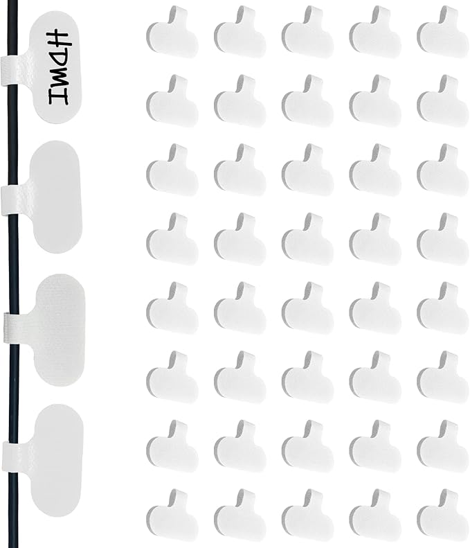 Mr-Label – Hook and Loop Cable Labels– Upgraded Writable Cable Wraps by MR-LABEL