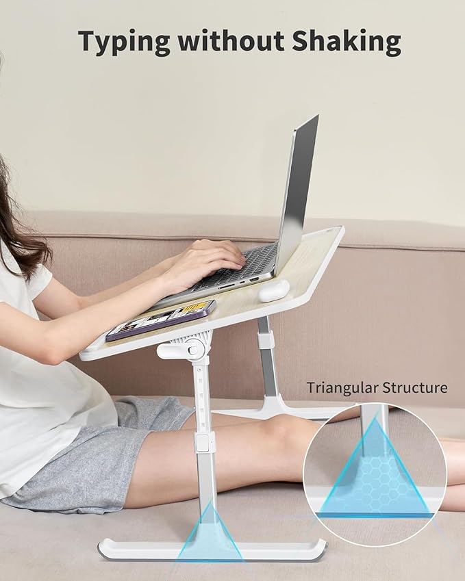 Laptop Desk for Bed, SAIJI Lap Desks Bed Trays for Eating Writing, Adjustable - Image 3