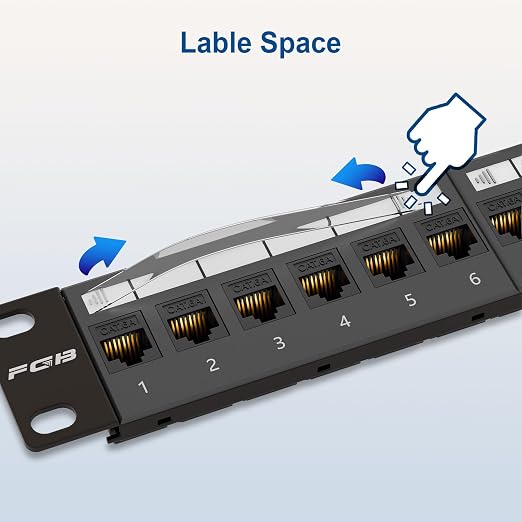 FGB 24 Port Cat6A Keystone Patch Panel, 1U - Image 3