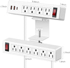 Desk Clamp Power Strip with PD20W USB-C, 2 in 1 Dual Layer Under Desk Power - Image 6