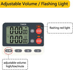 Digital Dual Kitchen Timer, 2 Groups Cycle Countdown Timer, ON/Off Memory - Image 4