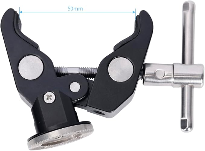 NICEYRIG Super Clamp to Rosette Mount Adapter, Maximum 50mm Adjustable Jaw - Image 4