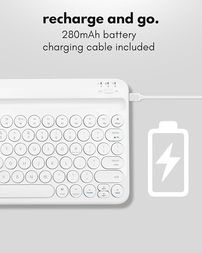 Macally Bluetooth Keyboard for Tablet | Wireless Keyboard for iPad mini/Air/Mini - Image 6