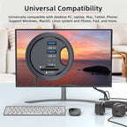 USB 3.0 Hub SD TF USB-C 2 Port USB 60mm Desk Grommet Splitter Dock Station - Image 8