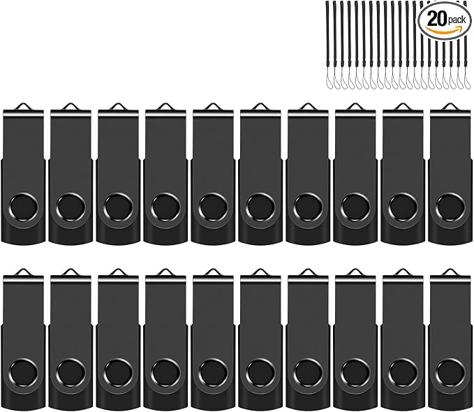 EASTBULL 8GB USB Flash Drive Bulk Thumb Drives 20 Pack by EASTBULL