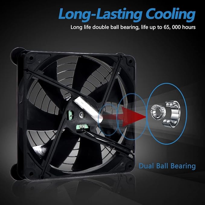 Quiet 140mm USB Fan, 5V USB Portable Cooling Fan - Image 5