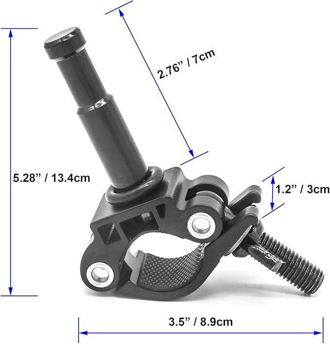 PHOCUS Half Coupler Clamp with 5/8" Pin, Photography Heavy Duty Truss Clamp - Image 3