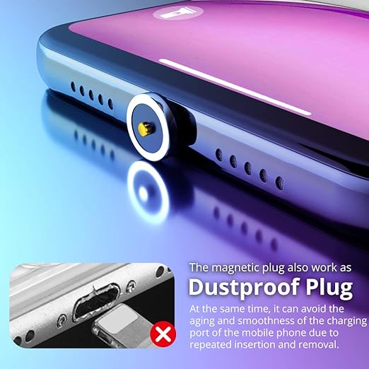 Ankndo Magnetic Connector Tip Heads USB C Adapter 360 Rotating Strong Phone - Image 5