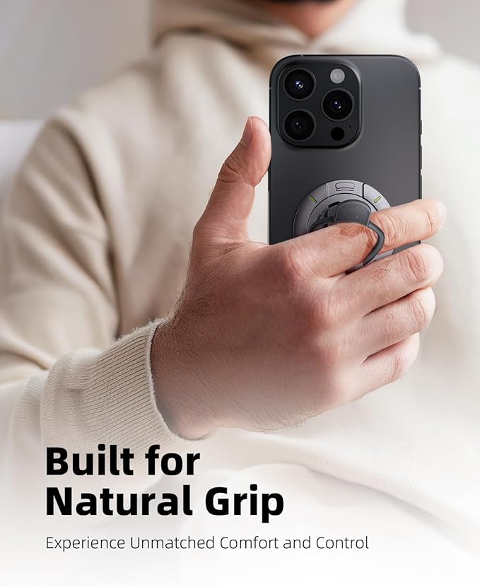 TODI for MagSafe Phone Grip Stand, 3-in-1 Magnetic Finger Ring Holder - Image 3