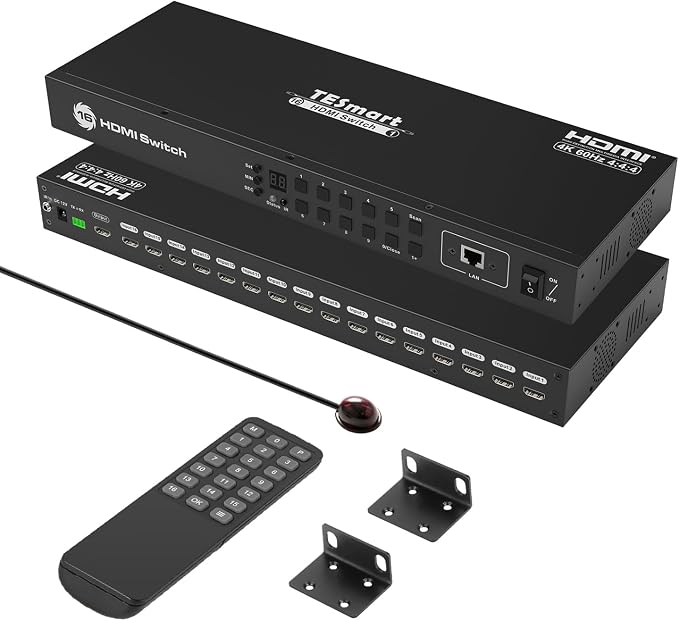TESmart 16×1 HDMI Switch 16 in 1 Out 4K HDMI Switcher by TESmart