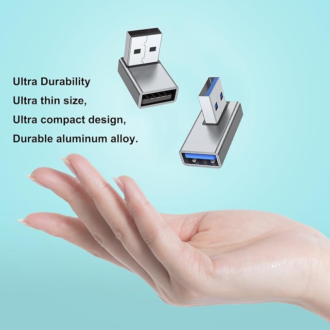 AreMe 90 Degree USB 3.0 Adapter 4 Pack, Up and Down Angle, Left and Right Angle - Image 6