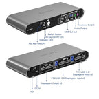 2 Port DP USB 3.0 Automatic KVM Switch Dual Monitor 4K@144Hz Two Computers Two - Image 4