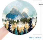 Round Mouse Pad, Abstract Mountain Design Mouse Pad, Custom Cute Mouse Pads - Image 2