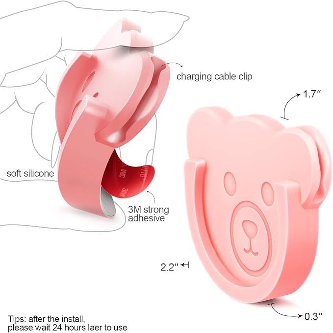 TOPGO Socket Car Mount for Phone Holder Cute Bear Style Silicone Grip Stand - Image 5