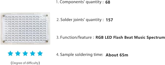 Soldering Practice Kit DIY RGB Music Spectrum Colorful Multi-pattern Simulate - Image 2