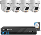 4COVR PoE PTZ Security Camera System, 4X 5MP PoE IP PTZ Camera Two Way Audio by 4COVR