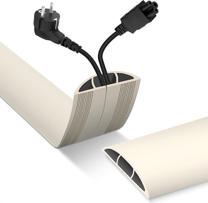 Floor Cord Cover, Cable Protector, 0.63W x 0.31H inches, Wire Cover by DBHXXMB-HH