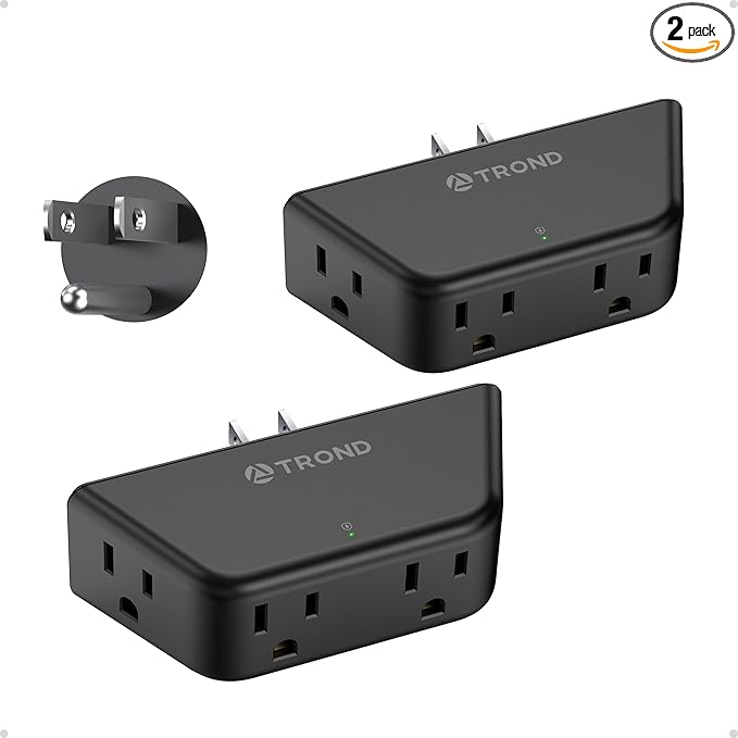TROND Outlet Extender Surge Protector 2 Pack by TRONDOfficial